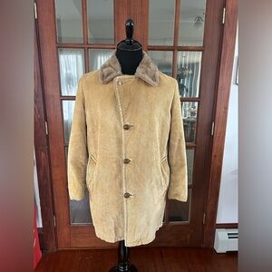 Vintage 1970s Mighty Mac Corduroy Sherpa Lined Jacket L/XL